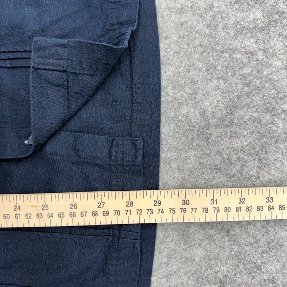 Scotch & Soda Men's Linen Blend Short Sleeve Woven Shirt Medium Blue, NEW - Picture 10 of 12